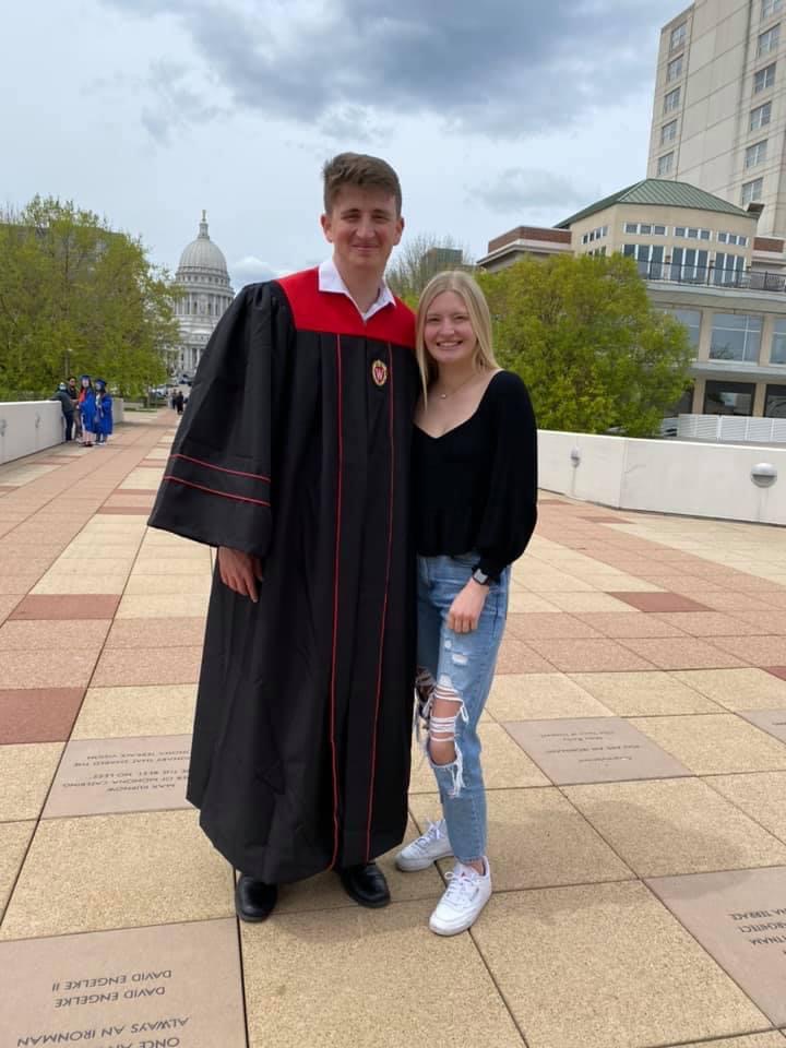 Dylan and Taylor at Dylan's graduation